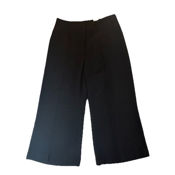 Express Women’s Cropped Wide Leg Pants Black High Rise Size 8 Casual Minimalist - Picture 1 of 10